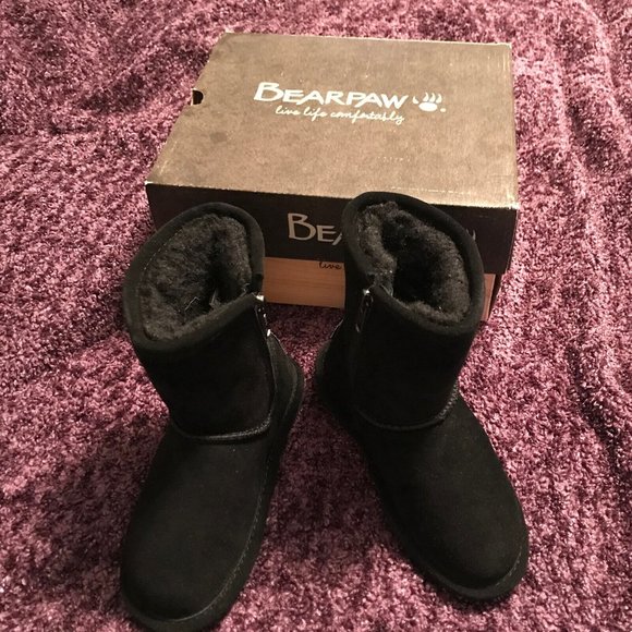 BearPaw Emma Toddler Zipper Boots - Black (Toddler 9) - Picture 1 of 4